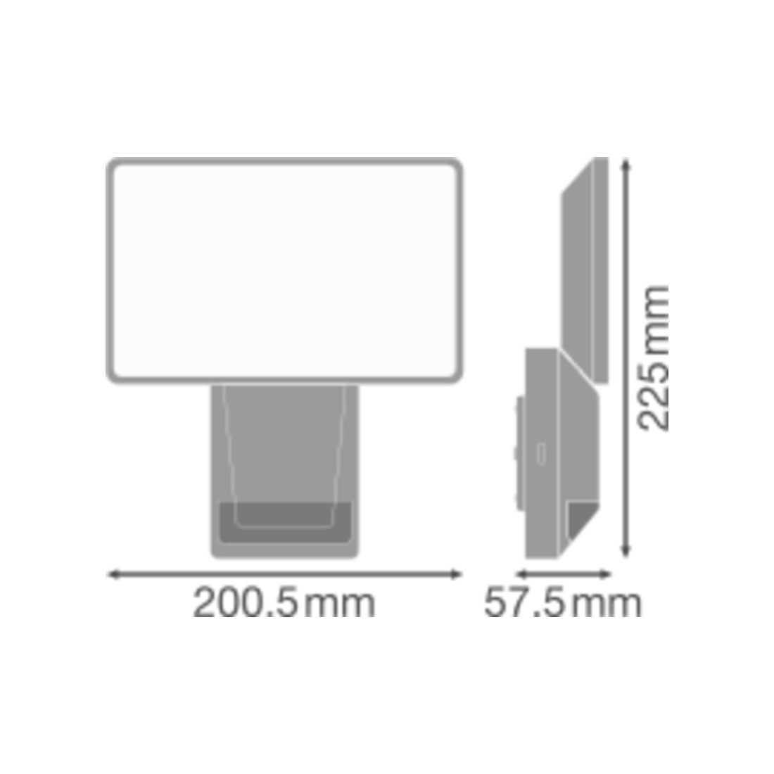 LEDVANCE LED-Strahler mit Sensor 4000K, grau EPROFLOODS274KIP55DG