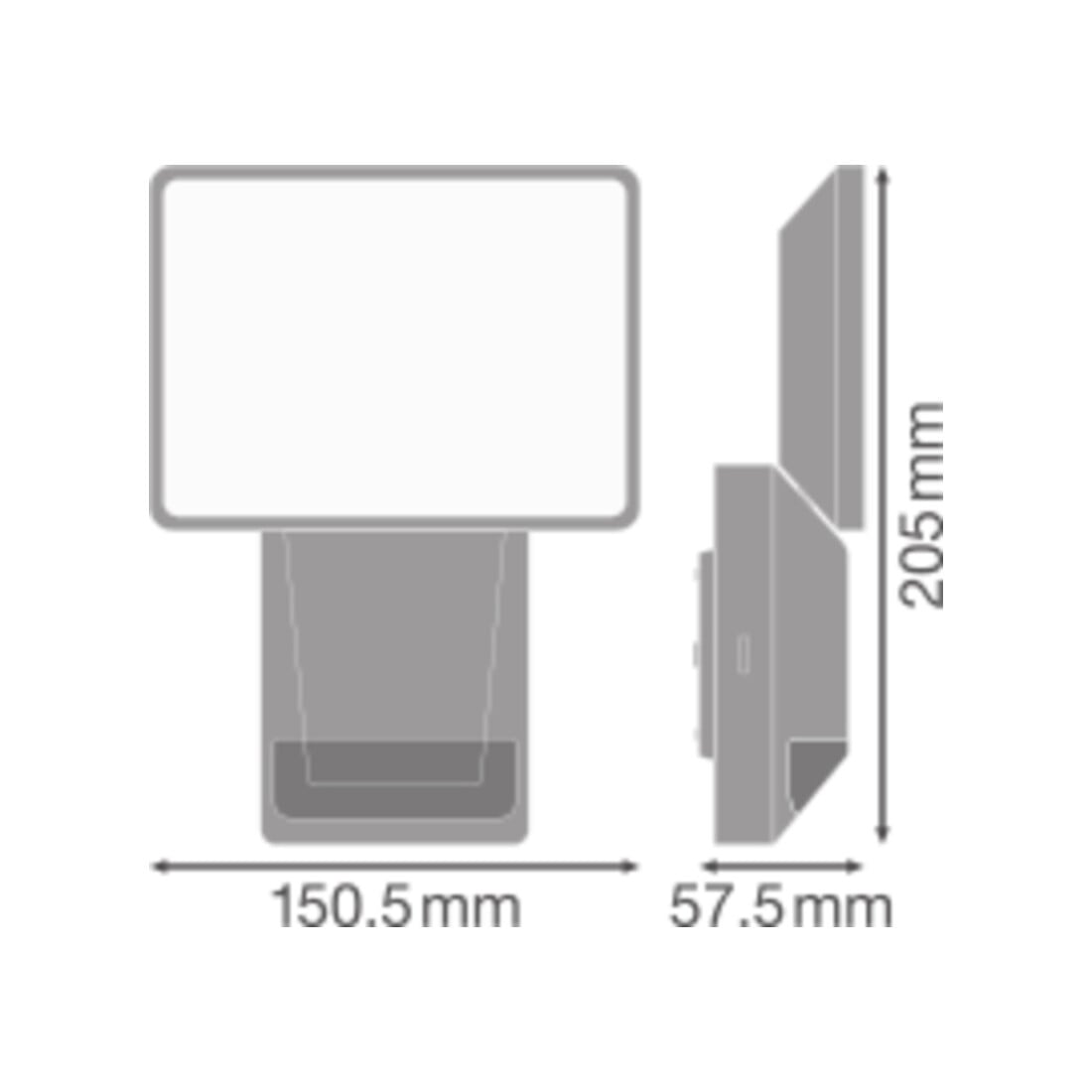 LEDVANCE LED-Strahler mit Sensor 4000K, weiß EPROFLOODS154KIP55WT