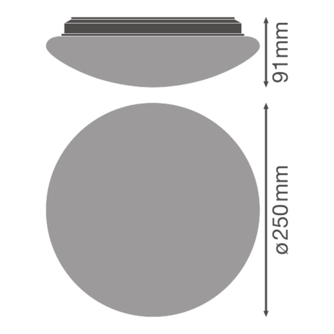 LEDVANCE LED-Wand-/Deckenleuchte 3000K, mit Sensor SFCIRC.250SEN13W3000