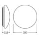 LEDVANCE LED-Wand-/Deckenleuchte 3000K SFCIRC.350 18W