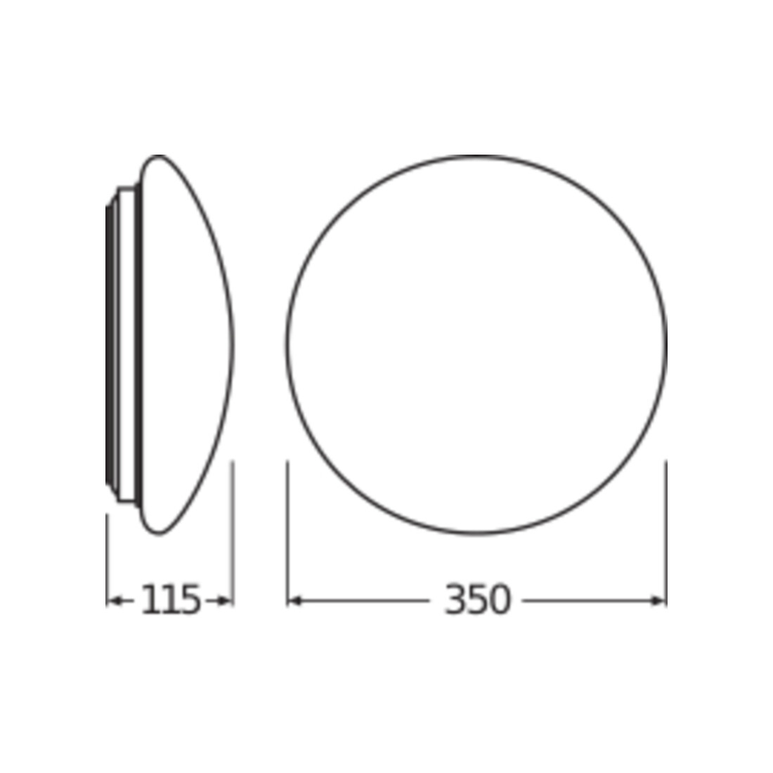 LEDVANCE LED-Wand-/Deckenleuchte 3000K SFCIRC.350 18W