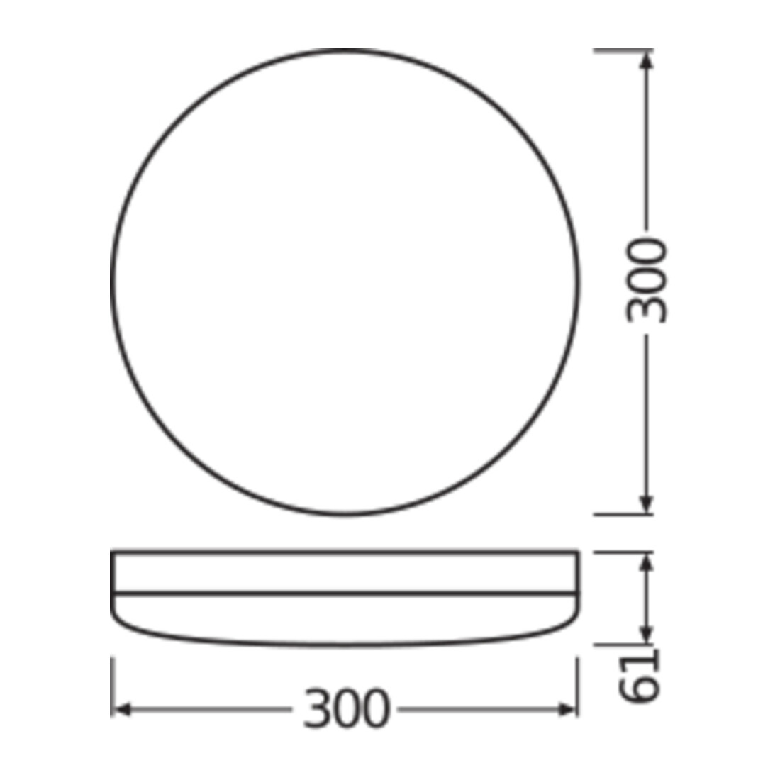 LEDVANCE LED-Wand-/Deckenleuchte 4000K IK10 SF COM 300-24-4000K