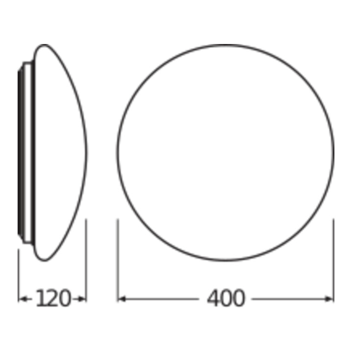 LEDVANCE LED-Wand-/Deckenleuchte 4000K, mit Sensor SFCIRC.400SEN24W4000