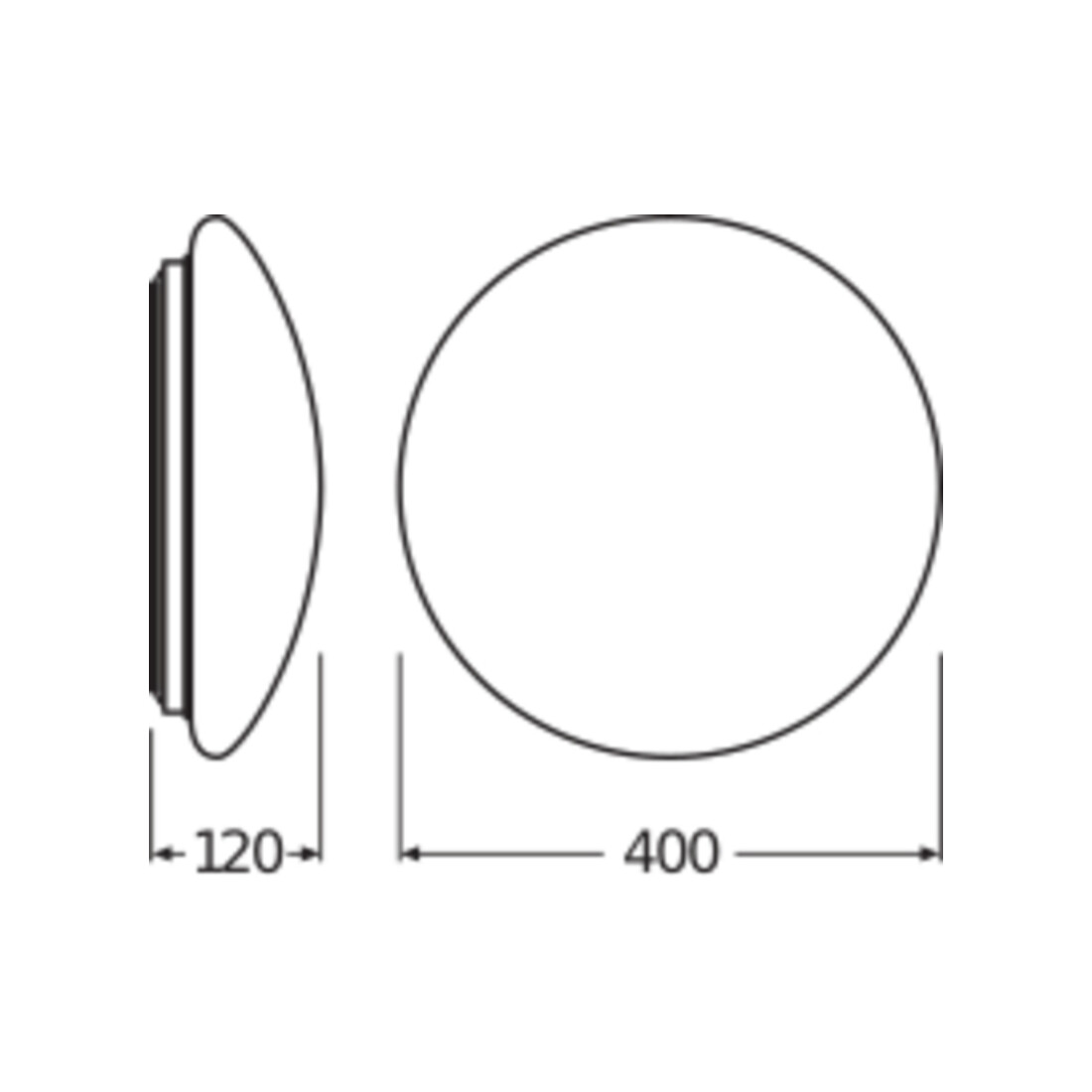 LEDVANCE LED-Wand-/Deckenleuchte 4000K, mit Sensor SFCIRC.400SEN24W4000