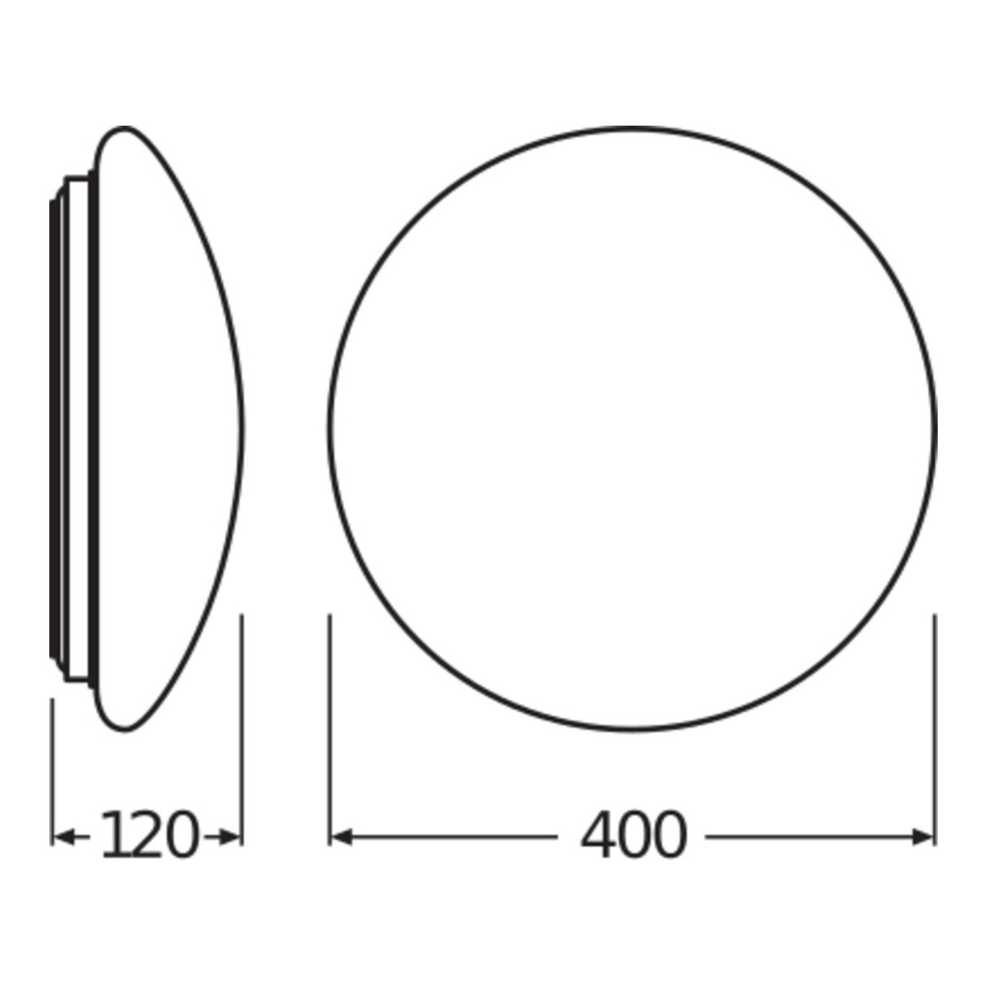 LEDVANCE LED-Wand-/Deckenleuchte 4000K, mit Sensor SFCIRC.400SEN24W4000