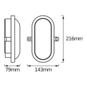 Ledvance LED-Wand-/Deckenleuchte 4000K schwarz LEDBULKHEAD11W840BK-4