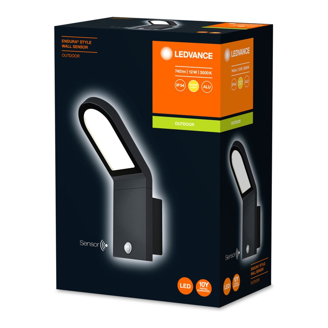 LEDVANCE LED-Wandleuchte m.Sensor END.ST.WallSen.12WDG