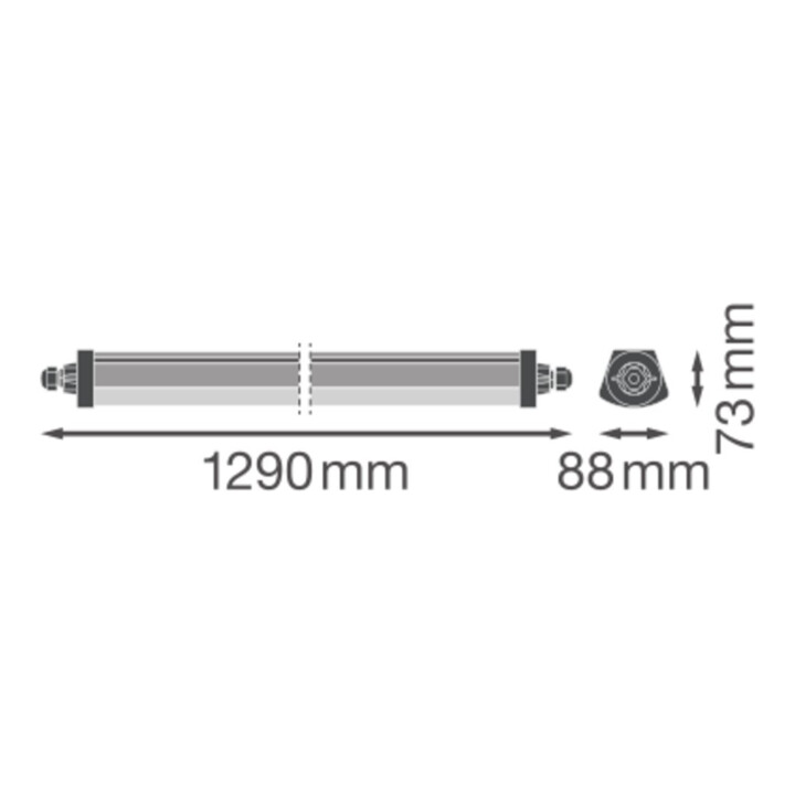 Ledvance Luminaire LED pour locaux humides DPFLEXTH1,2P 1,2 m 34W 865 ML