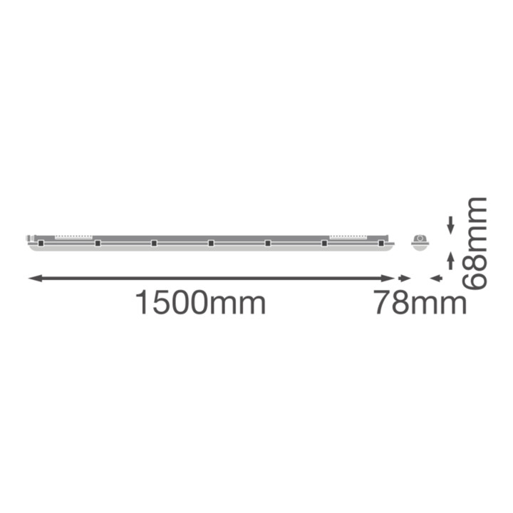 Ledvance Luminaire LED pour pièce humide MC ML DPFIT1,5V51ML8405065