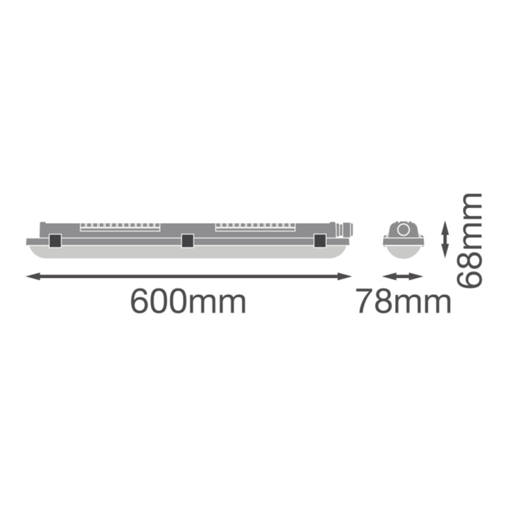 Ledvance Luminaire LED pour pièces humides MC ML DPFIT0,6V15ML8405065