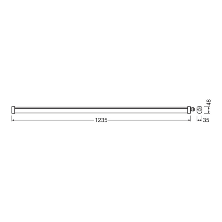 Ledvance Luminaire LED pour pièces humides ML DPSLIM1200V29WML840 840