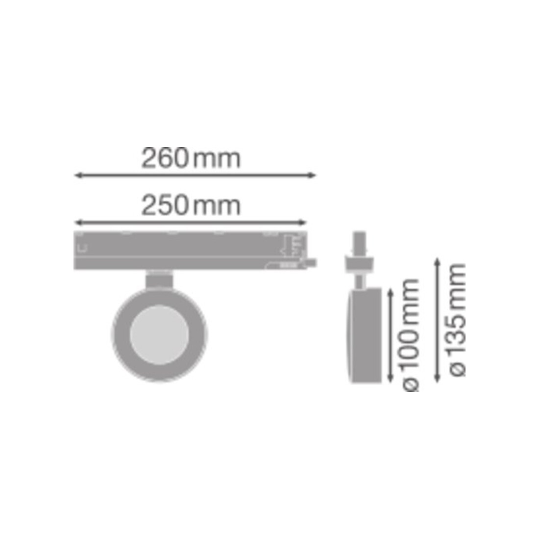LEDVANCE Projecteur sur rail LED 3000K TRSPCOMD10028930FG/C