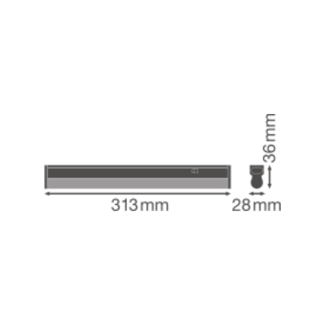 LEDVANCE Réglette LED avec interrupteur 4000K LNCOMPSWITCH3004W 4K