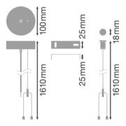 LEDVANCE Seilabhängungsset LN INDV Susp. Kit-4