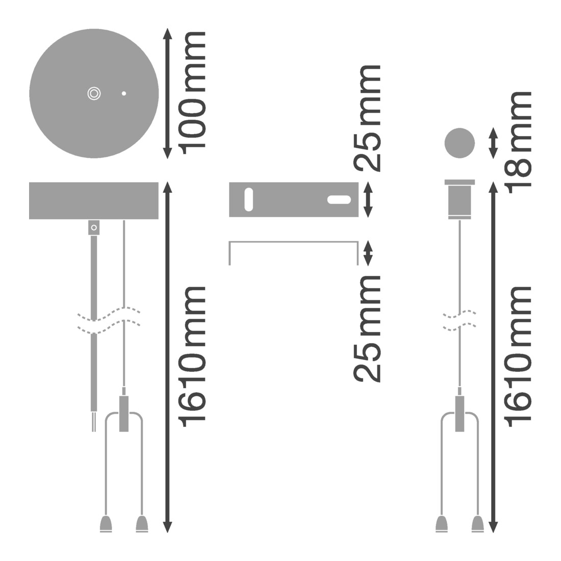 LEDVANCE Seilabhängungsset LN INDV Susp. Kit