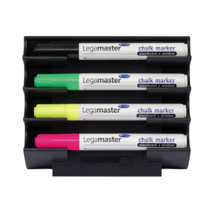 Legamaster Markerhalter Glasboard 7-122100 f. 4 Marker schwarz