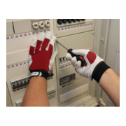 Gants Leipold + Döhle avec dos en nappa de chèvre et velcro rouge-5