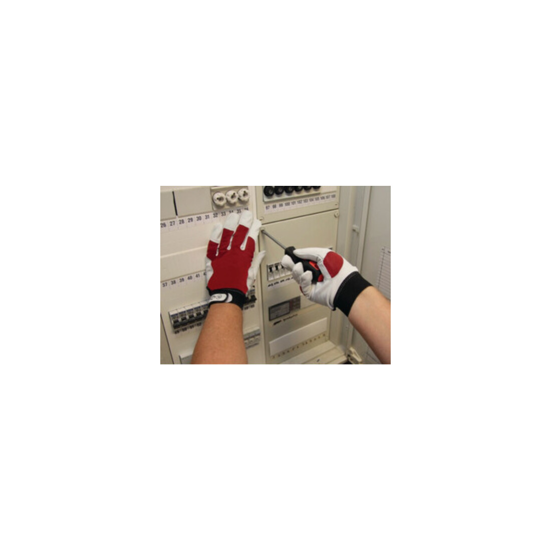 Gants Leipold + Döhle avec dos en nappa de chèvre et velcro rouge