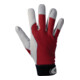 Leipold + Döhle Handschuhe mit Ziegennappa Handrücken und Klettverschluss rot-1