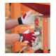 Leipold + Döhle Handschuhe mit Ziegennappa Handrücken und Klettverschluss rot-2