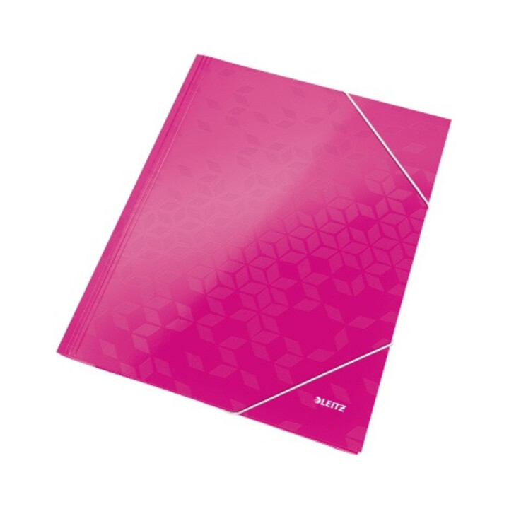 Leitz Eckspanner WOW 39820023 DIN A4 250Bl. Karton pink
