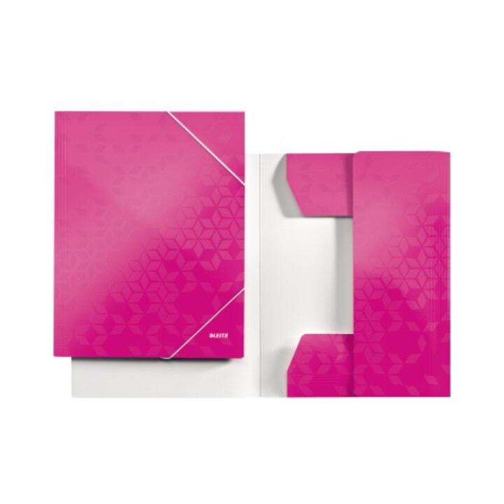 Leitz Eckspanner WOW 39820023 DIN A4 250Bl. Karton pink