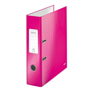 Leitz Ordner WOW 10050023 DIN A4 80mm Pappe pink metallic
