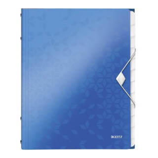 Leitz Ordnungsmappe WOW 46340036 DIN A4 12Fächer PP blau