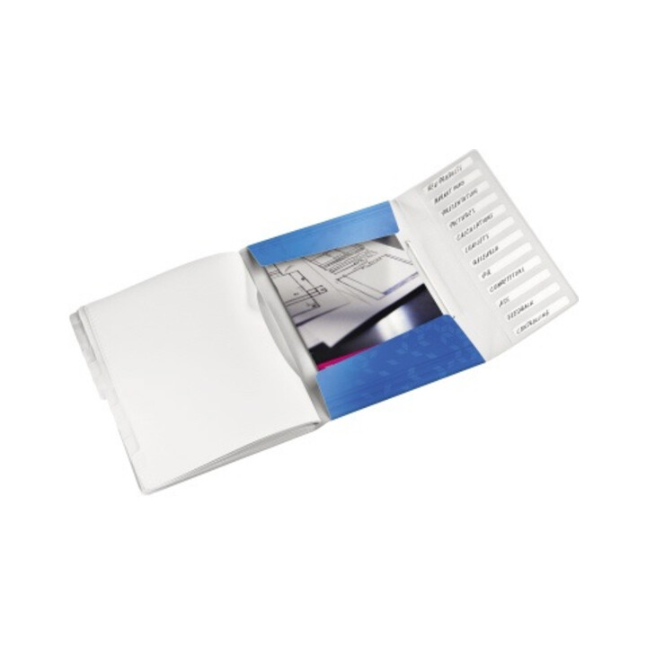 Leitz Ordnungsmappe WOW 46340036 DIN A4 12Fächer PP blau