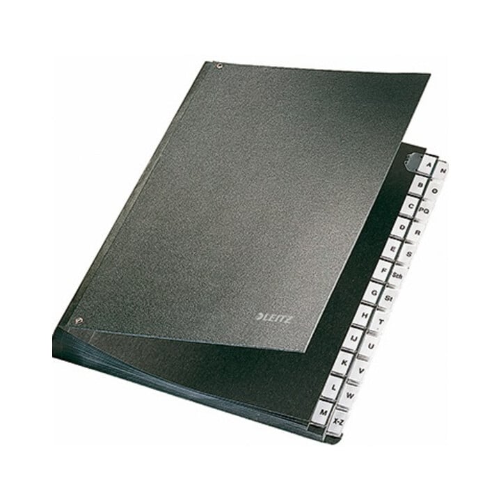 Leitz Pultordner 58240095 DIN A4 24Fächer Hartpappe schwarz