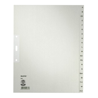 Leitz Register 12010085 DIN A4 A-Z volle Höhe Tauenpapier grau