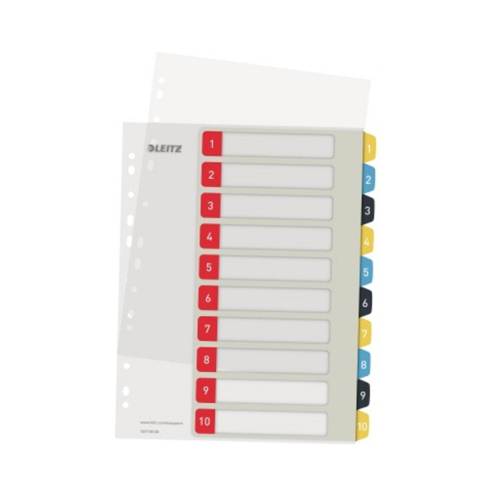 Leitz Register Cosy 12470000 A4 bedruckbar PP farbig 1-10