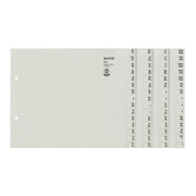 Leitz Registerserie 13040085 DIN A4 A-Z für 4Ordner Tauenpapier grau