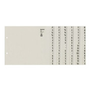 Leitz Registerserie 13060085 DIN A4 A-Z für 6Ordner Tauenpapier grau