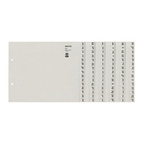 Leitz Registerserie 13120085 DIN A4 A-Z für 12Ordner Tauenpapier grau