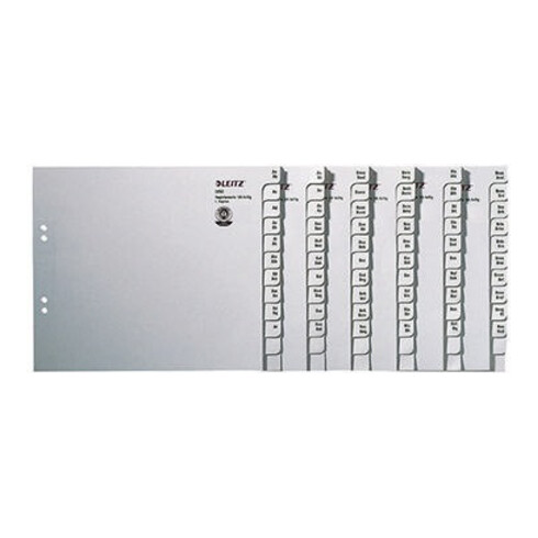 Leitz Registerserie 13500085 DIN A4 A-Z für 50Ordner Tauenpapier grau