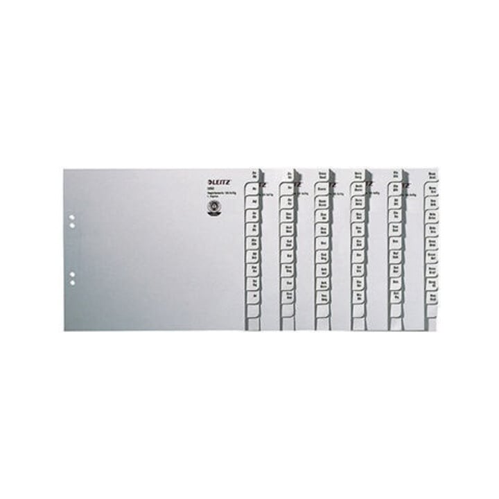 Leitz Registerserie 13500085 DIN A4 A-Z für 50Ordner Tauenpapier grau
