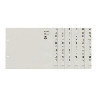 Leitz Registerserie 13520085 A-Z DIN A4 100Ordner Tauenpapier grau