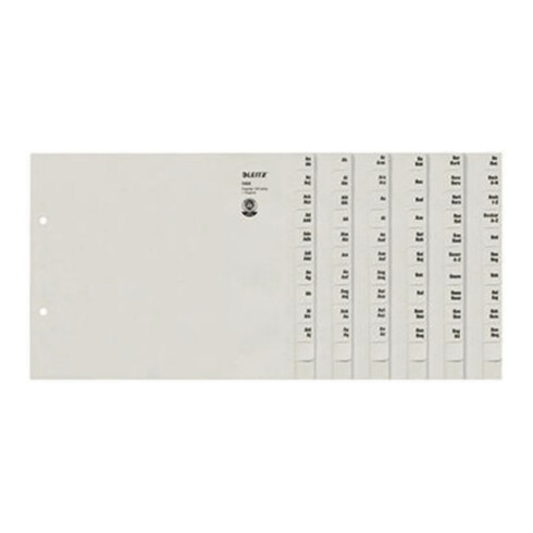 Leitz Registerserie 13520085 A-Z DIN A4 100Ordner Tauenpapier grau
