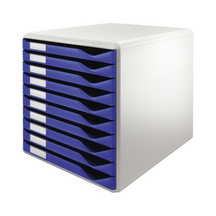 Leitz Schubladenbox 52810035 DIN A4 10Schubfächer l.graur/bl