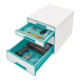 Leitz Schubladenbox WOW CUBE 52132051 4Schubfächer weiß/eisblau-4