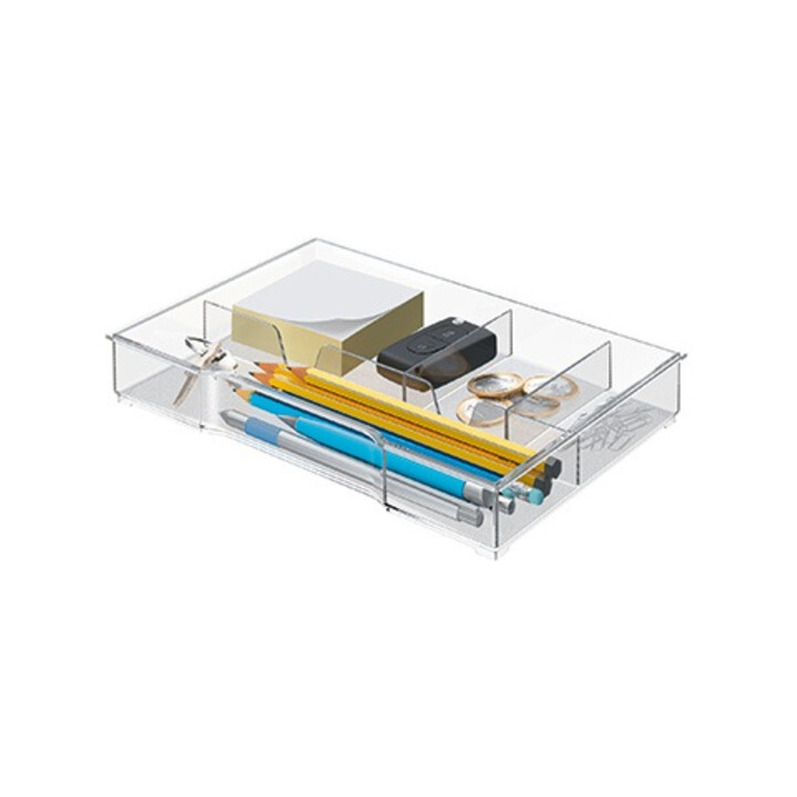 Leitz Schubladeneinsatz 52150002 16,7x24,7x3,5cm 4Fächer PS glasklar