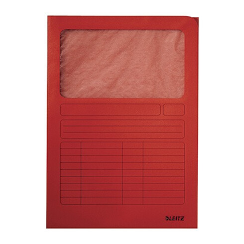 Leitz Sichtmappe 39500025 DIN A4 oben/rechts offen Karton rot