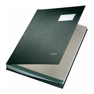 Leitz Unterschriftsmappe 57010095 DIN A4 10 Fächer Graupappe schwarz