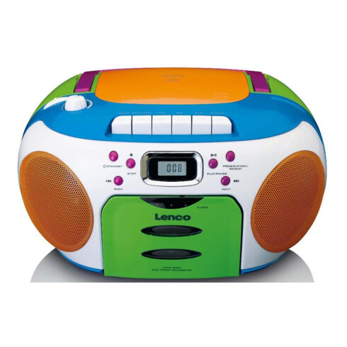 LENCO Radio/CD/Kassetten-Player Kopfhöreranschluss SCD-971 Kids