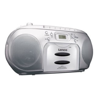 Lenco Radio CD Kassetten-Player SCD-420 Silver