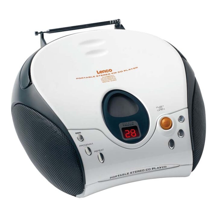 LENCO Radio FM stéréo avec CD, blanc SCD-24 white