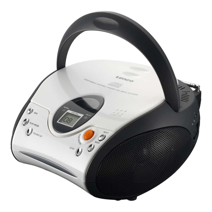 LENCO Radio FM stéréo avec CD, blanc SCD-24 white