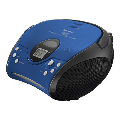 LENCO UKW-Radio m.CD stereo,blau/schwarz SCD-24 blue/black