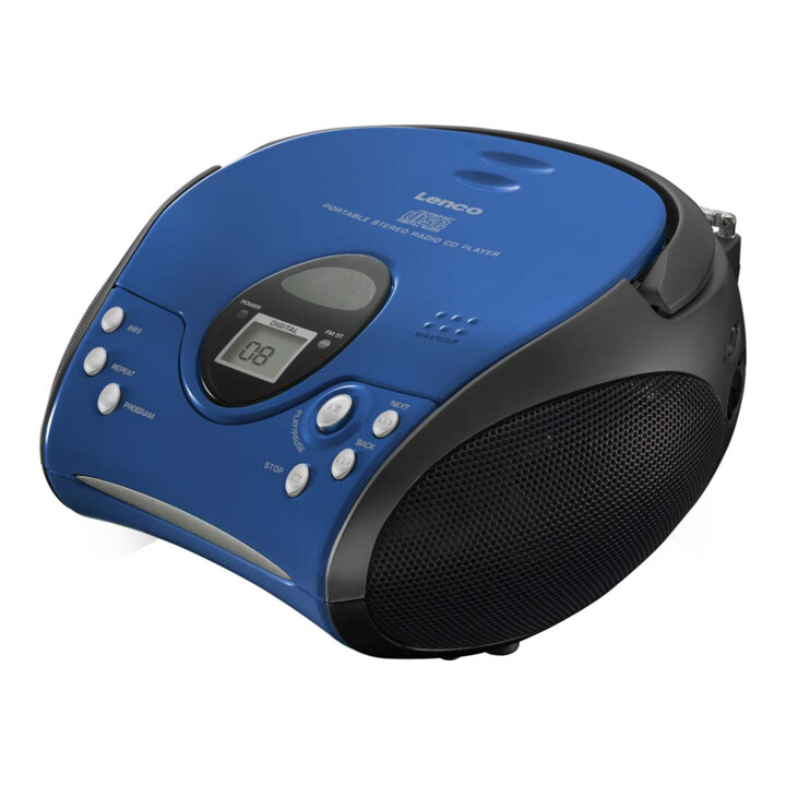 LENCO UKW-Radio m.CD stereo,blau/schwarz SCD-24 blue/black